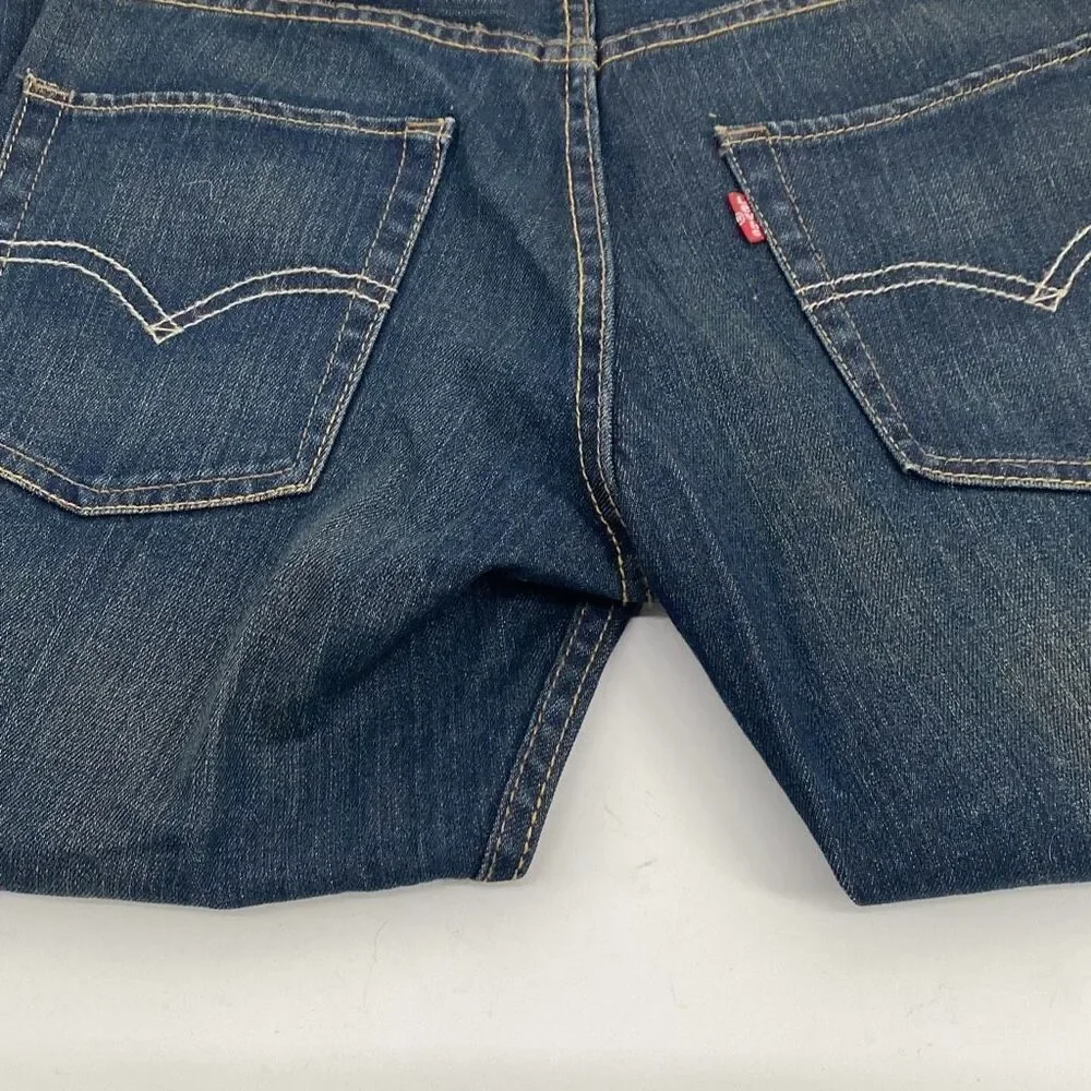 Levi's Boys 16 Reg Dark Wash Stretch Cotton 511 Skinny Denim Jeans Blue Size 28x